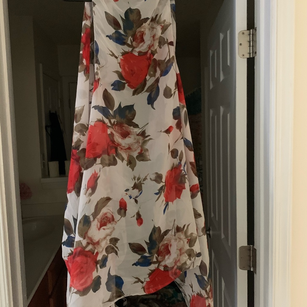 Floral sleeveless cardigan